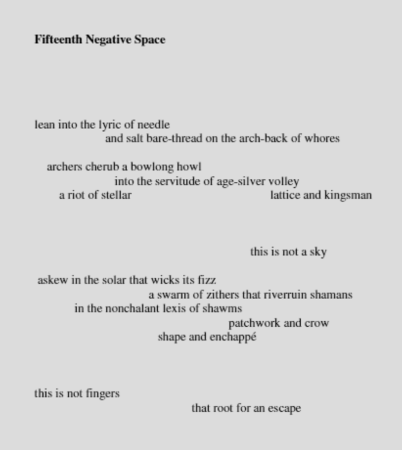 Fifteenth Negative Space